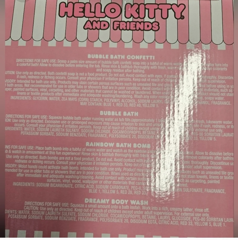 Cozy Time Bath Hello Kitty &Friends Set 6: spa head band, bath bomb,body...